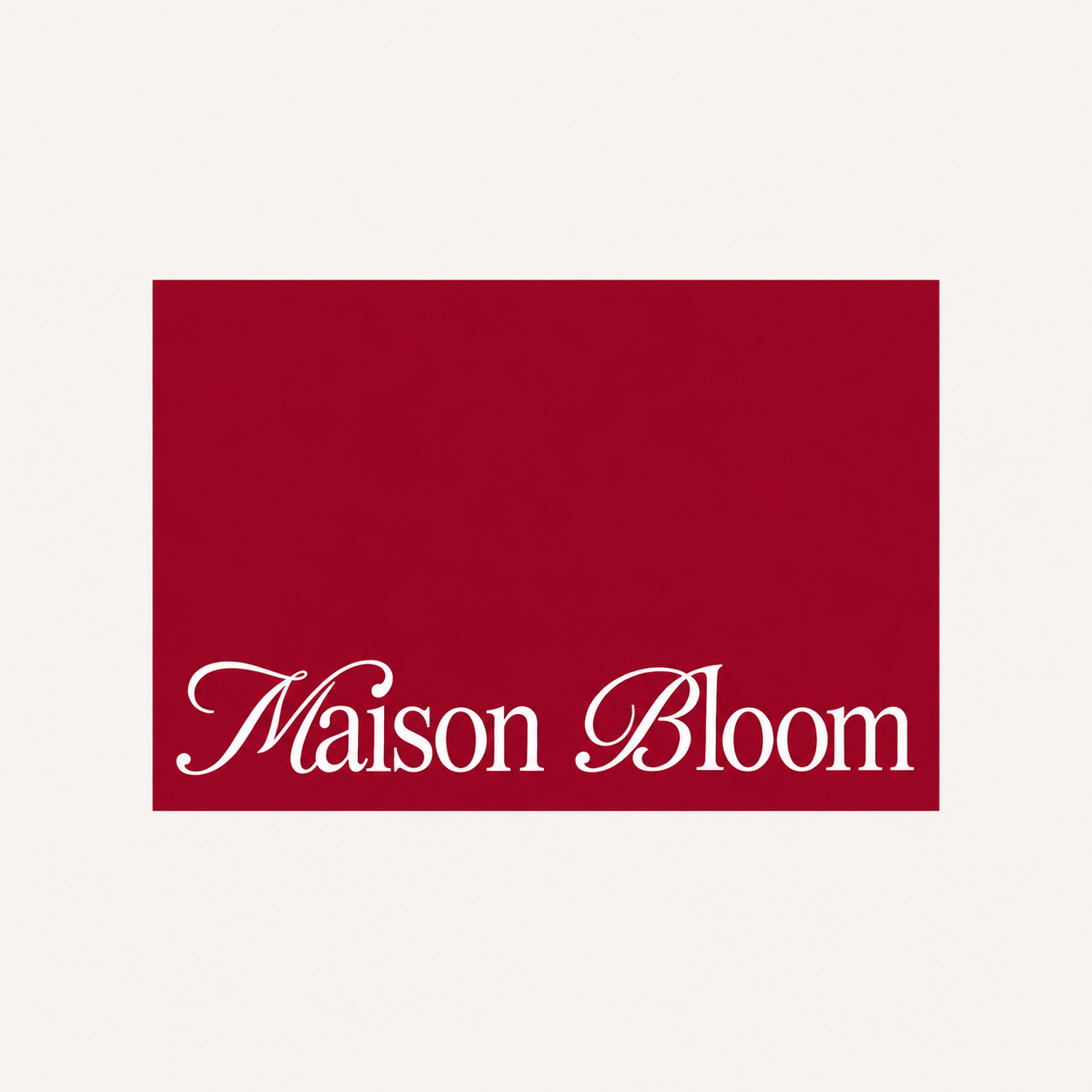Complimentary Maison Bloom branded greeting card included with every flower order