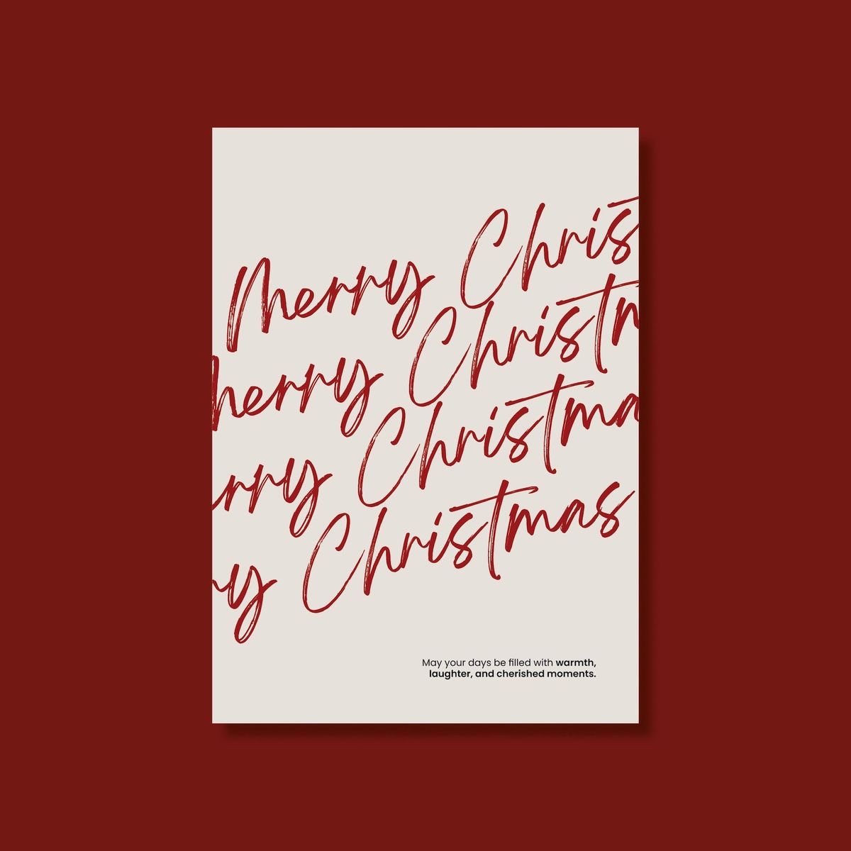 Illustrated Merry Christmas card by Maison Bloom, Bali